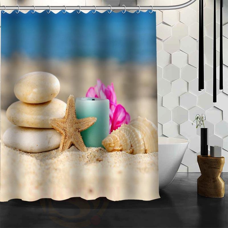 Waterproof Shower Curtain Bathroom Curtain Beach Spa Shower Curtain - Julia M LifeStyles