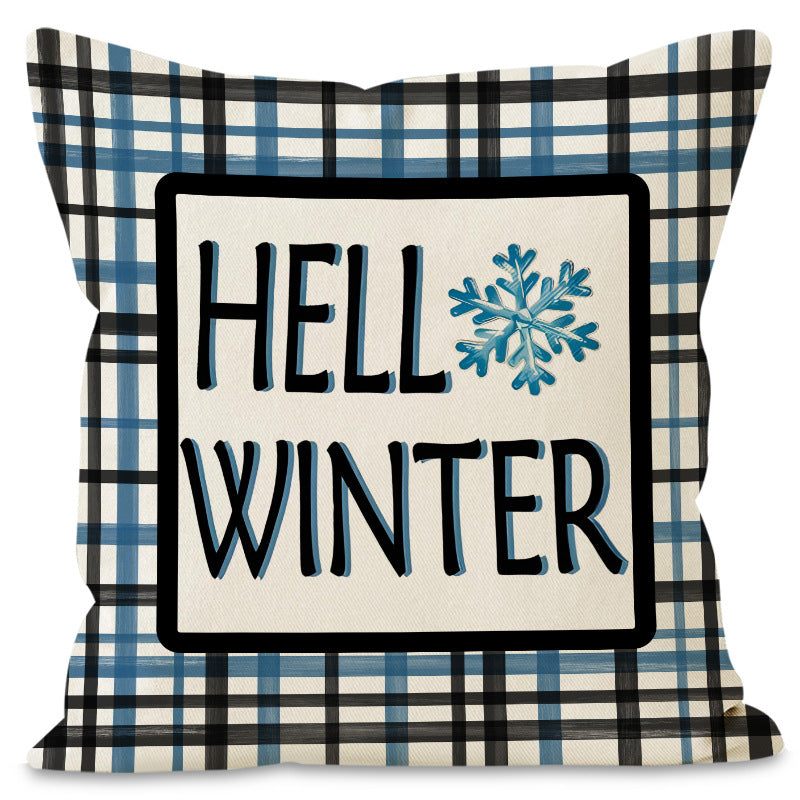 Christmas tree checkered pillow cover holiday bedroom decoration pillowcase office seat linen waist pillowcase Julia M Home & Kitchen