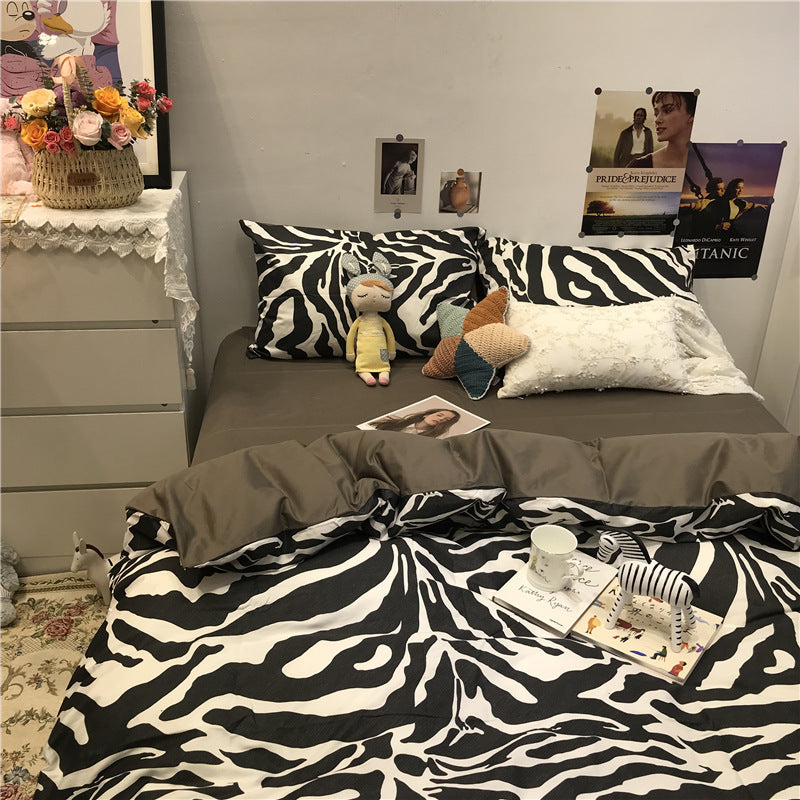 Zebra Pattern Bed Four-piece Set by Yuanda