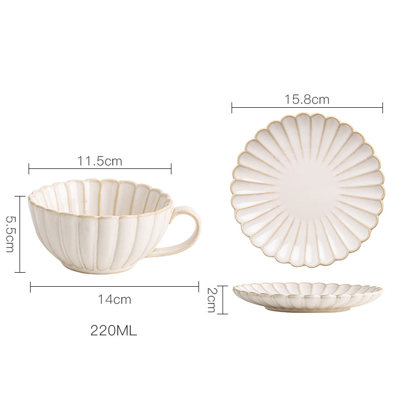 Kiku Ceramic Cup & Saucer Set