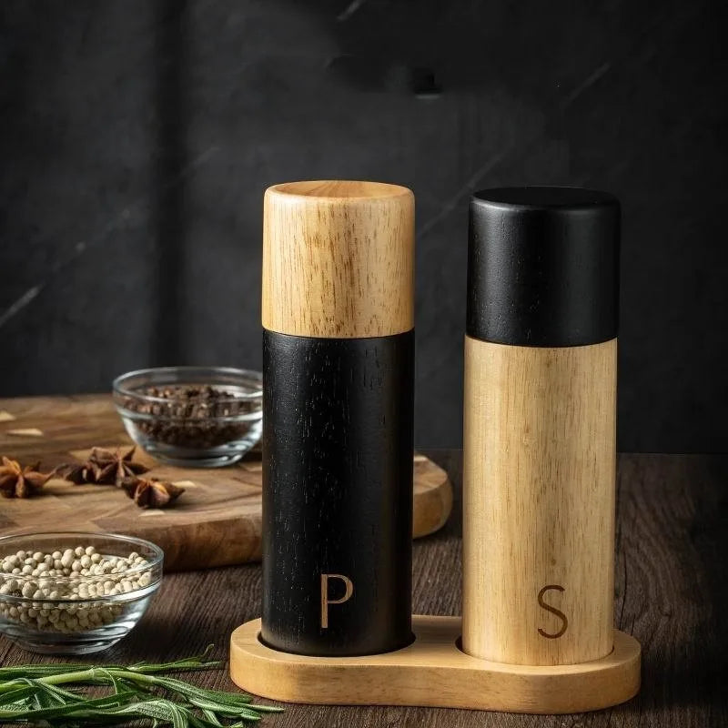 Oak Pepper Grinder Salt and Pepper Grinder Wooden Salt Mill Pepper Grinder with Adjustable Ceramic Rotor - Julia M LifeStyles
