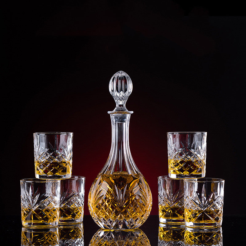Thickened Whiskey Glass Set – Elegant European Crystal Wine Collection