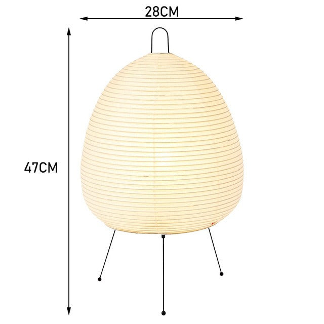 Japanese retro rice paper table lamp style wabi sabi style ins cross-border high-end atmosphere bedside table lamp Julia M Home & Kitchen