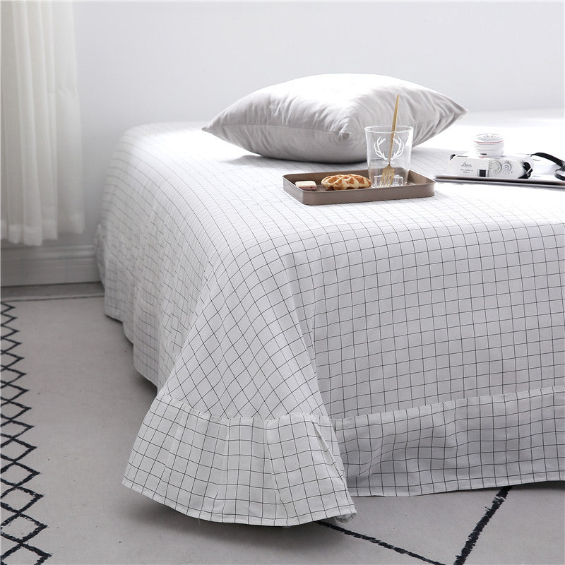 Luxury Cotton Twill Four-Piece Bedding Set with Reactive Print