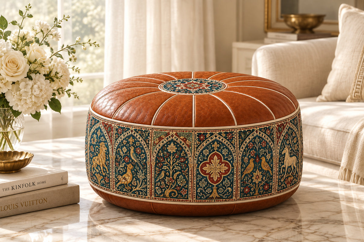 Heritage Floral Storage Pouf Cover