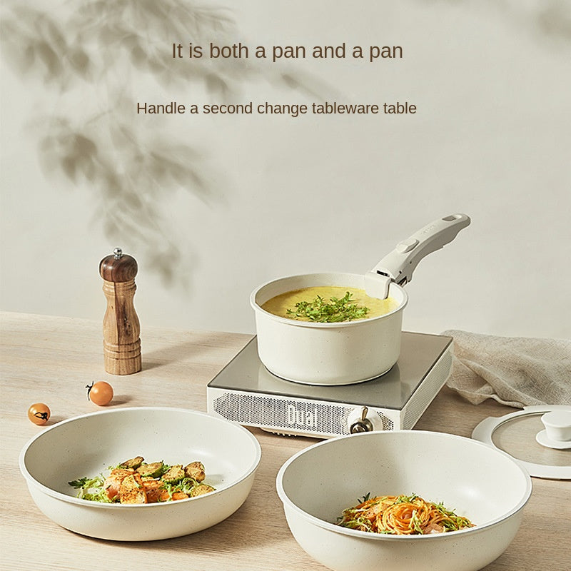 Detachable cookware set, pot, wheat rice stone, flat bottomed pan, non stick pan, frying pan, household handle - Julia M LifeStyles