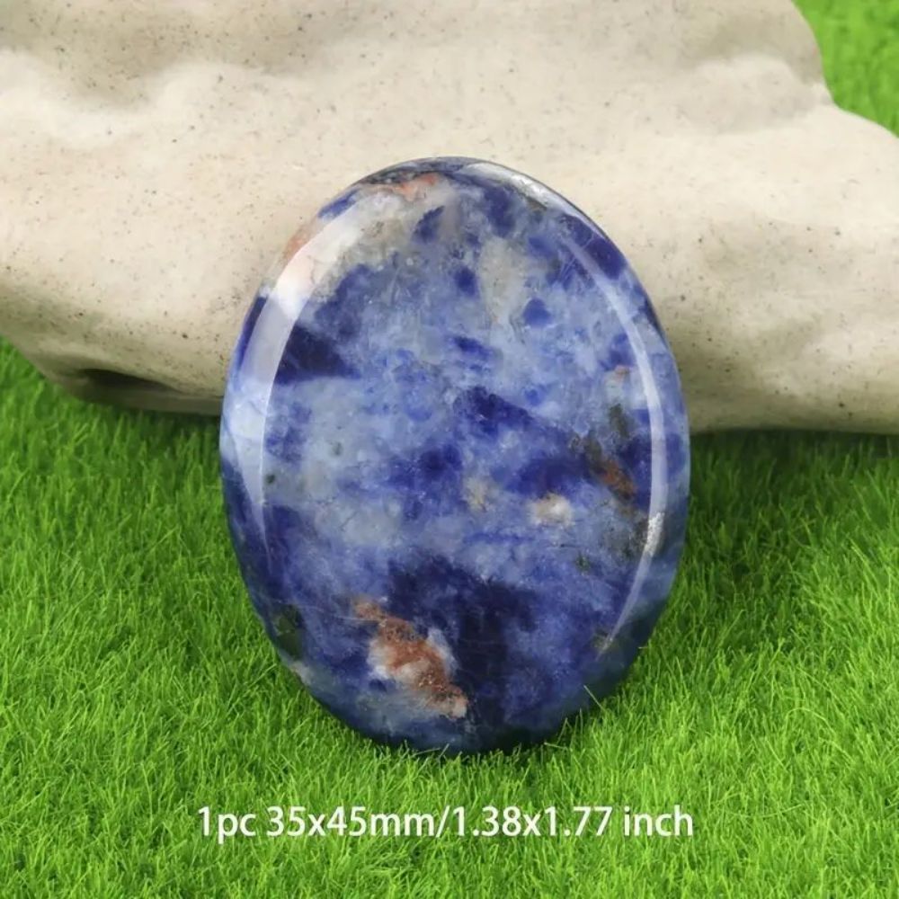 Thumb Worry Stones Oval Massage Quartz Healing Crystal Chakra Energy Therapy Meditation Spiritual Natural Gemstone Decor eprolo