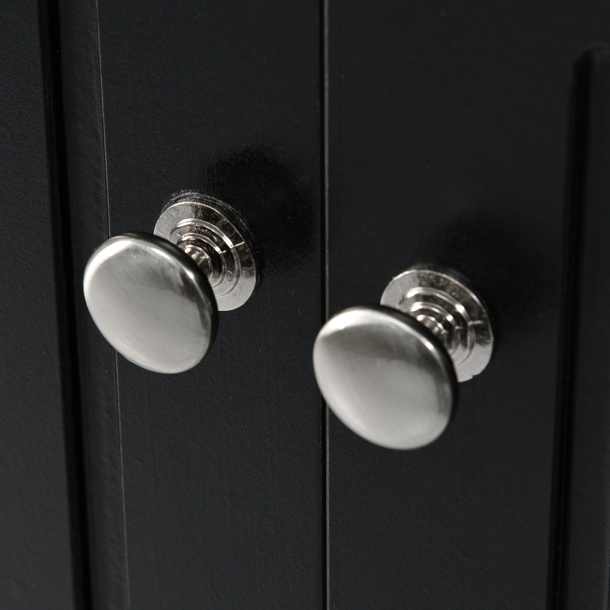 Black Triangle Bathroom Storage Cabinet with Adjustable Shelves, Freestanding Floor Cabinet for Home Kitchen - Julia M LifeStyles