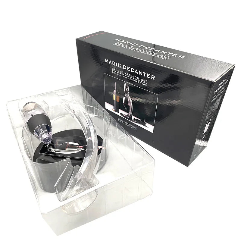 Wine Aerator Decanter Pourer Spout Set With Filters Purifier Stand Diffuser Air Aerating Strainer Aerator Wine for Dining Bar Julia M Home & Kitchen