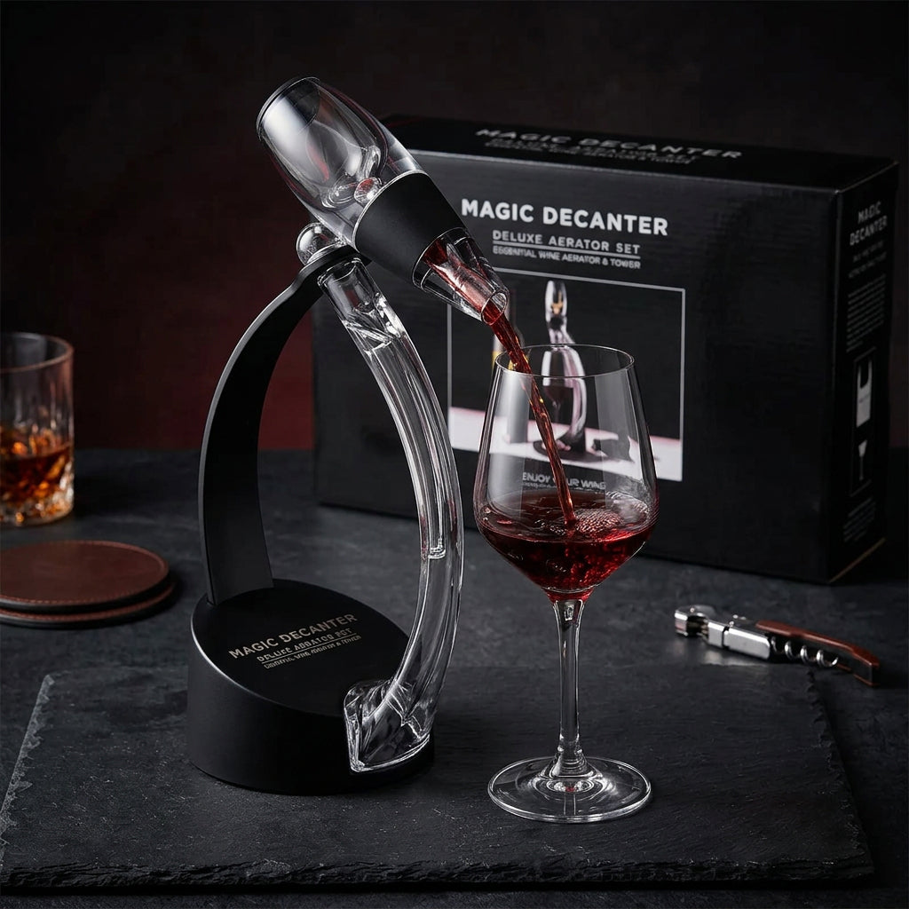 Wine Aerator Decanter Pourer Spout Set With Filters Purifier Stand Diffuser Air Aerating Strainer Aerator Wine for Dining Bar Julia M Home & Kitchen
