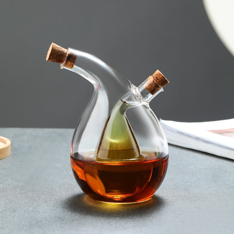 Kitchen Storage Sealed Bottles, Double-layer 2-in-1 Glass Bottles, Oil, Vinegar, Sauce, Seasoning Bottles, Kitchen Tools Julia M Home & Kitchen