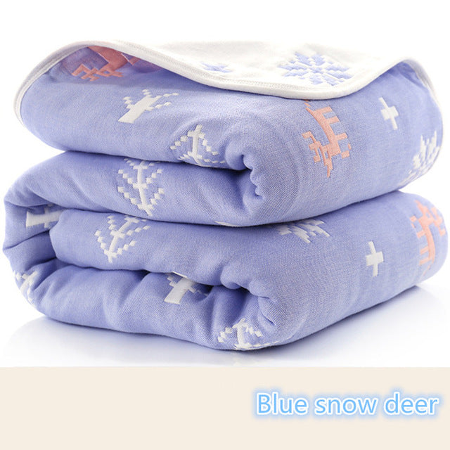 Baby Blankets Newborn Muslin Cotton 6 Layers Thick Swaddle Kids Receiving Blankets Children Cover Bedding eprolo