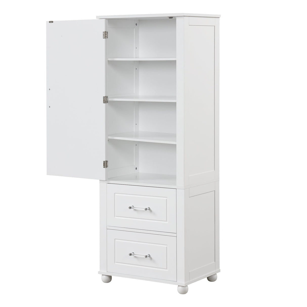 European Style Tall Bathroom Storage Cabinet with Adjustable Shelves and Drawers Julia M Home & Kitchen