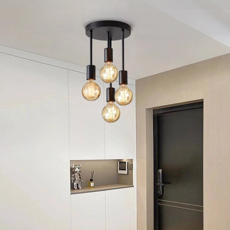 Modern Black 4-Bulb E27 Ceiling Light Chandelier - Julia M LifeStyles