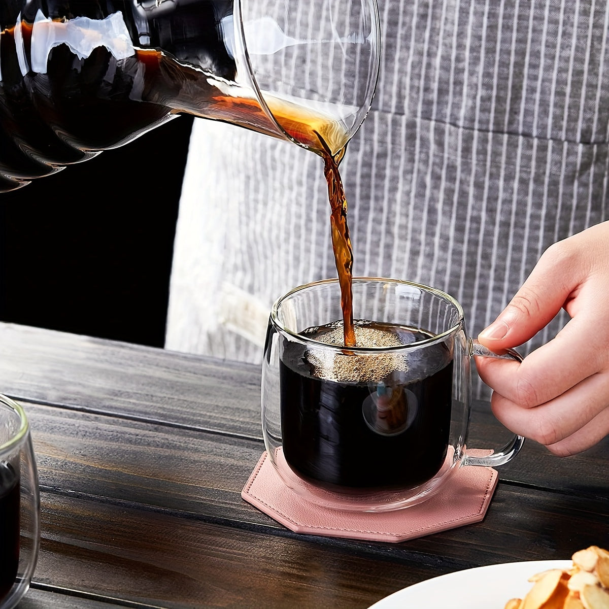 4pcs 10.14oz High Borosilicate Glass Coffee Mugs - Double-Walled, Insulated Cups with Handles for Latte, Cappuccino, Tea - Dishwasher Safe, Reusable & Recyclable Clear Glassware, Coffee Cups - Julia M LifeStyles