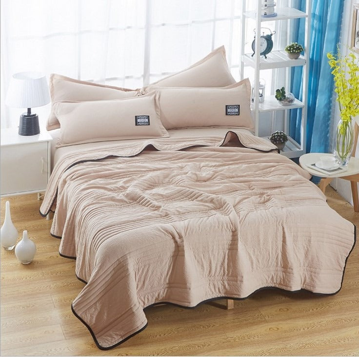 Summer Quilt Air Conditioning Quilt Solid Color Quilted Single and Double Quilt Vacuum Solid Color Summer Cool Quilt - Julia M LifeStyles