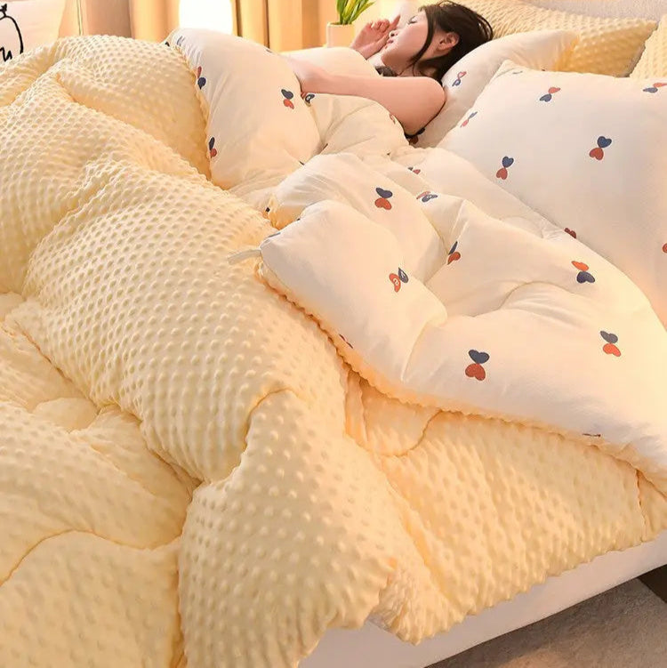 2025 New Arrival Doudou Quilt Thickened Heattech Adult Integrated Winter Quilt Spring and Autumn Duvet Insert All Year Round Neutral Machine Washable Julia M LifeStyles