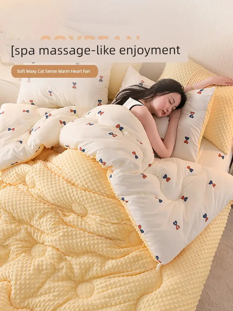 2025 New Arrival Doudou Quilt Thickened Heattech Adult Integrated Winter Quilt Spring and Autumn Duvet Insert All Year Round Neutral Machine Washable Julia M LifeStyles