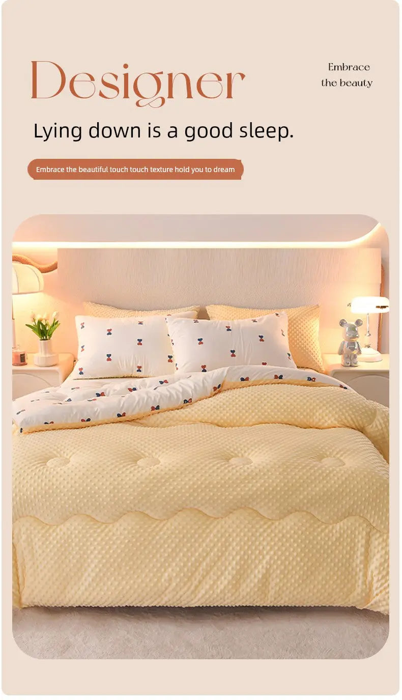 2025 New Arrival Doudou Quilt Thickened Heattech Adult Integrated Winter Quilt Spring and Autumn Duvet Insert All Year Round Neutral Machine Washable Julia M LifeStyles