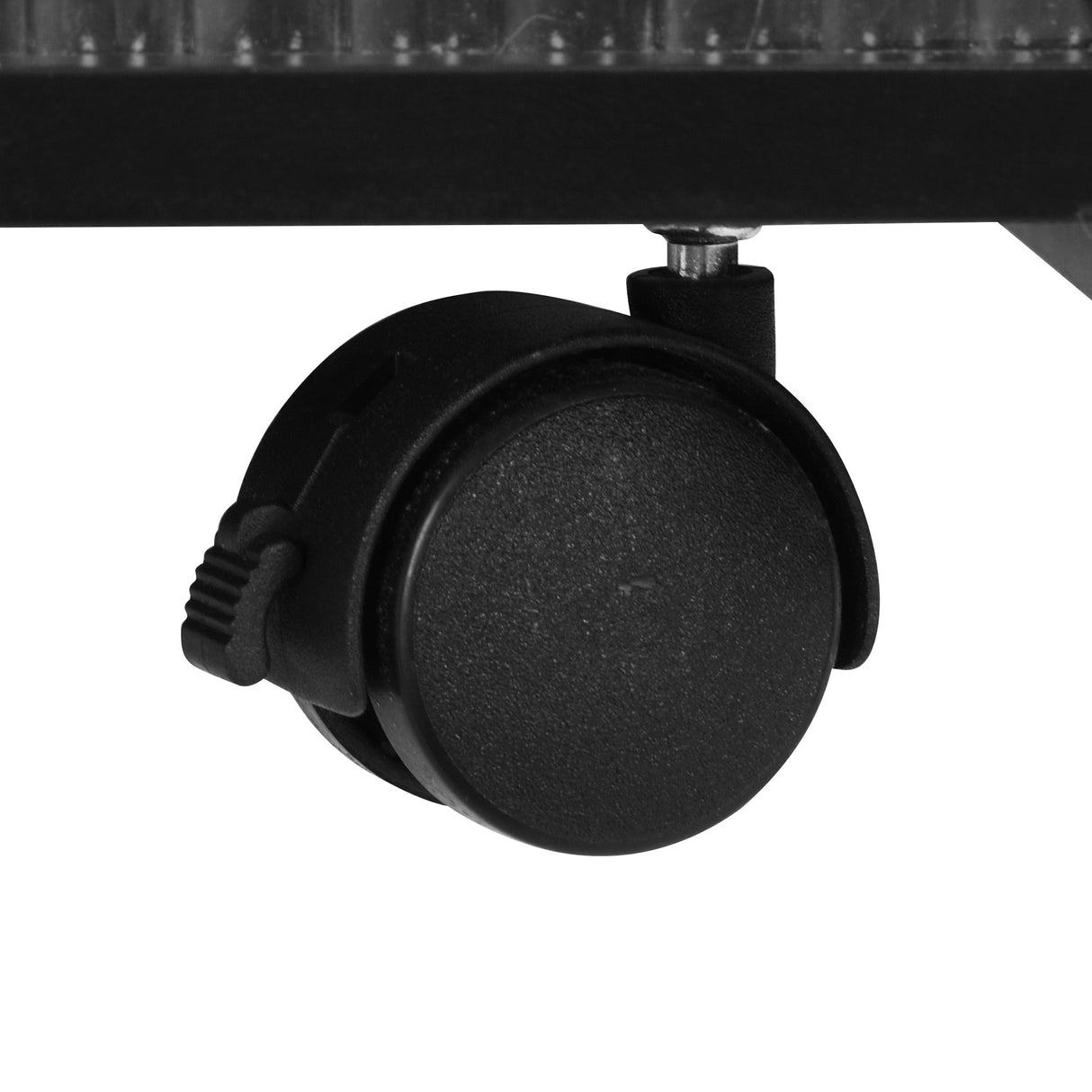 Stylish mobile desk with lockable wheels,bedside table with 5mm thick grooved tempered glass and gold round bars ,black Julia M Home & Kitchen