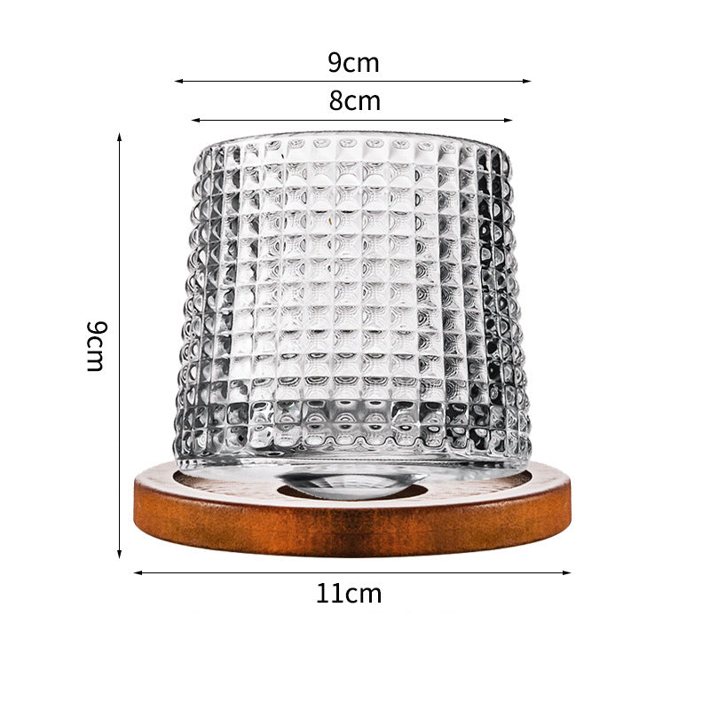 Hand drawn rotating glass cups multiple multi-purpose whiskey glasses rotating glass cups Julia M Home & Kitchen