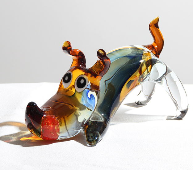 Glass Dog Statue Modern Crystal Home Decor Figures High End Nordic Puppy Figurine Luxury Living Room Decor Crystal Dog eprolo