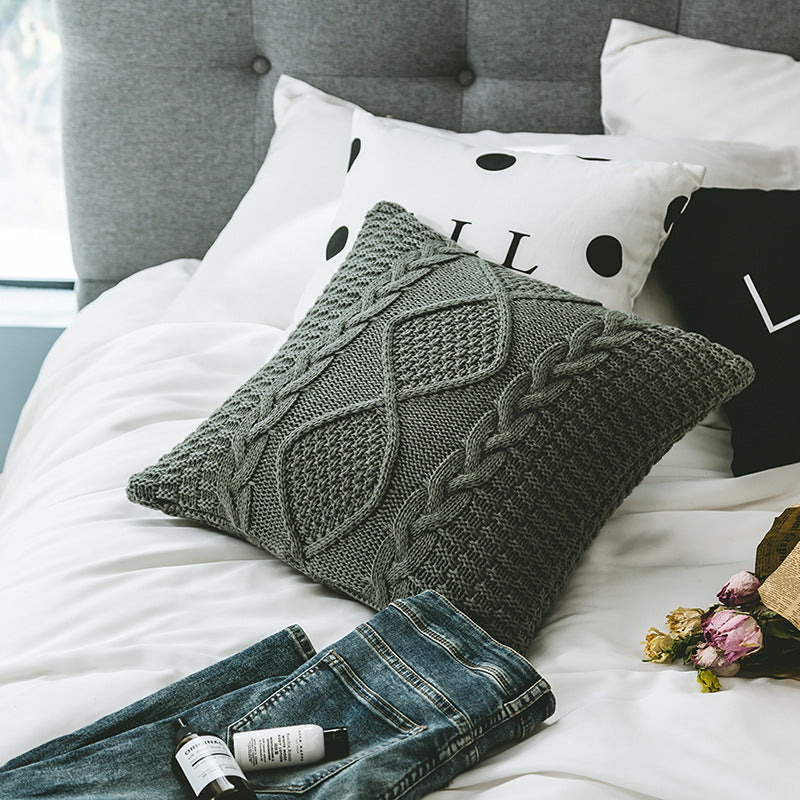 Home Soft Pillow Case in Rich Turmeric & Coffee Tones – 45x45 cm