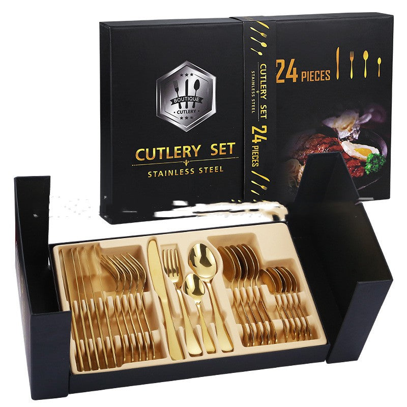 Luxurious Stainless Steel Tableware Gift Box Set
