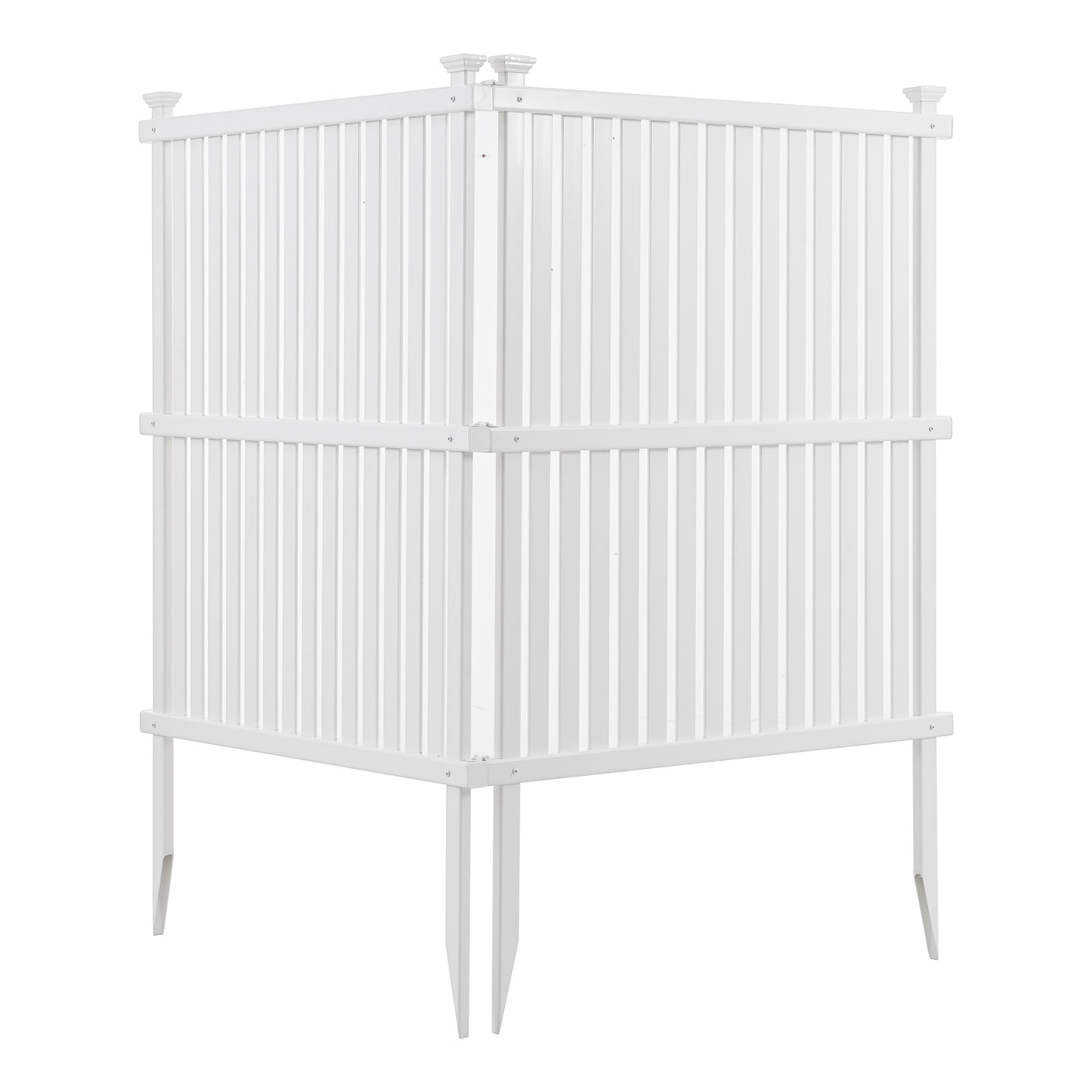 Privacy Screen Panels Kit Air Conditioner Trash Can Enclosure Vinyl white color - Julia M LifeStyles