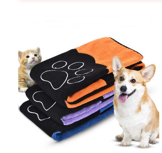 Luxurious Blue-Purple Pet Absorbent Cotton Towel – Soft, Stylish & Travel-Ready