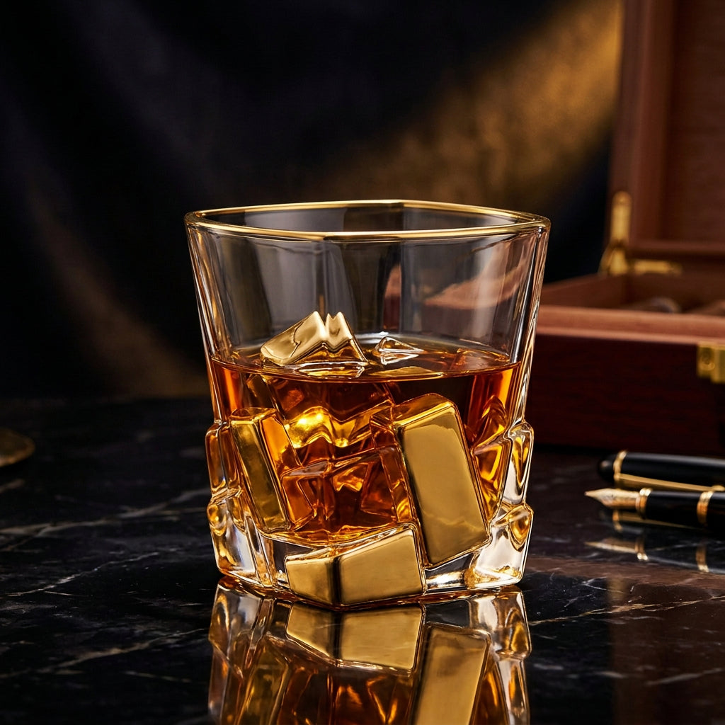 Gilded Hour Whiskey Glass