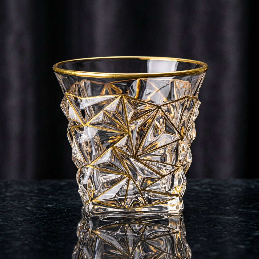 Gilded Hour Whiskey Glass