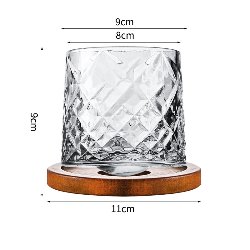 Hand drawn rotating glass cups multiple multi-purpose whiskey glasses rotating glass cups Julia M Home & Kitchen