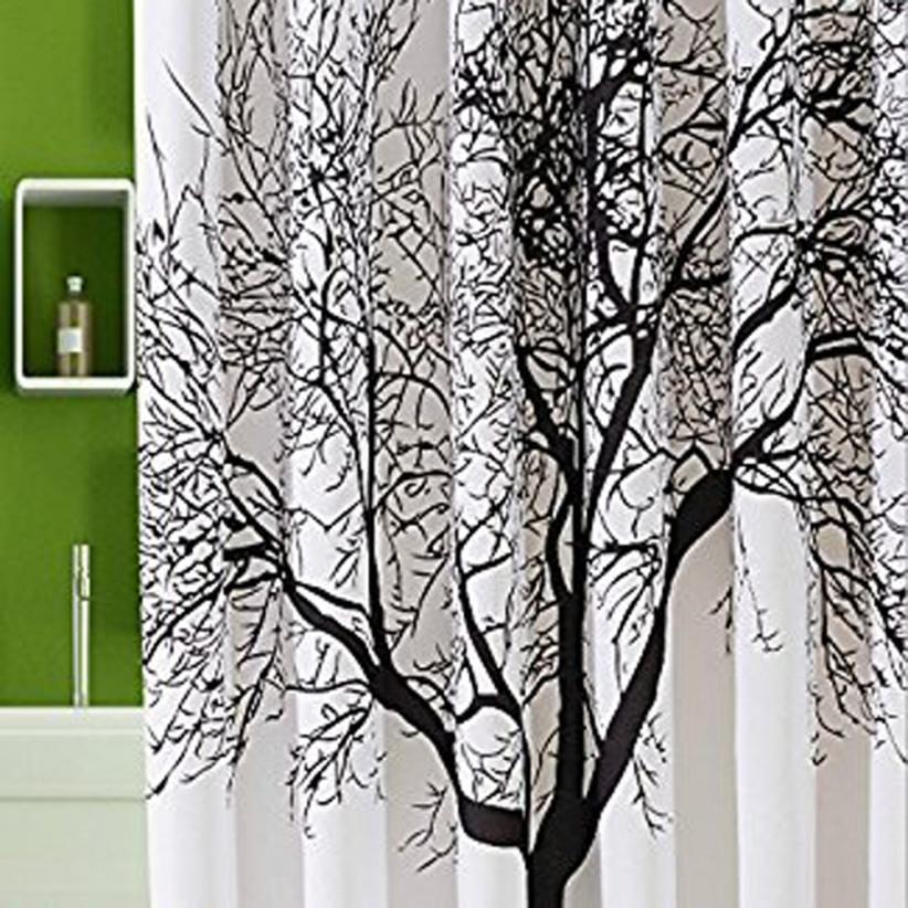 Home Decoration Mildew Resistant Shower Curtain Fabric 180x180 Tree Design Peva Curtain Julia M Home & Kitchen