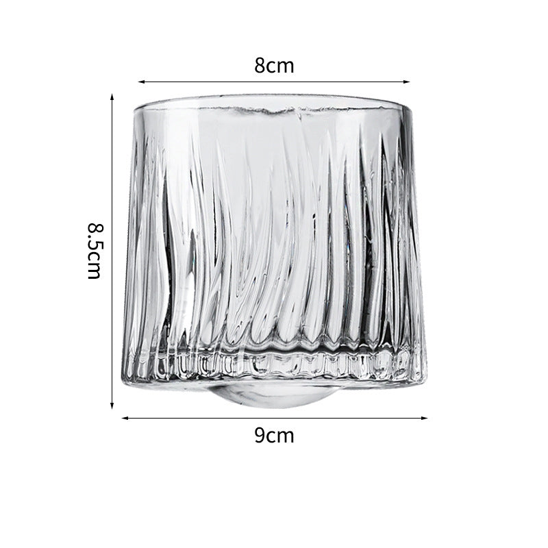 Hand drawn rotating glass cups multiple multi-purpose whiskey glasses rotating glass cups Julia M Home & Kitchen