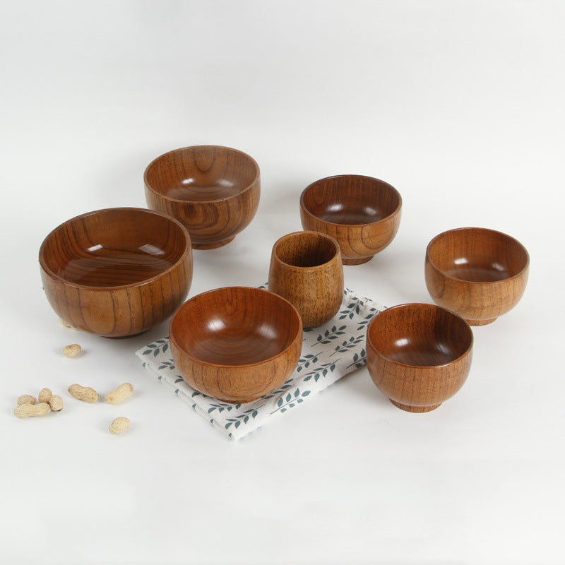 Elegantly Crafted Japanese Jujube Wooden Bowl