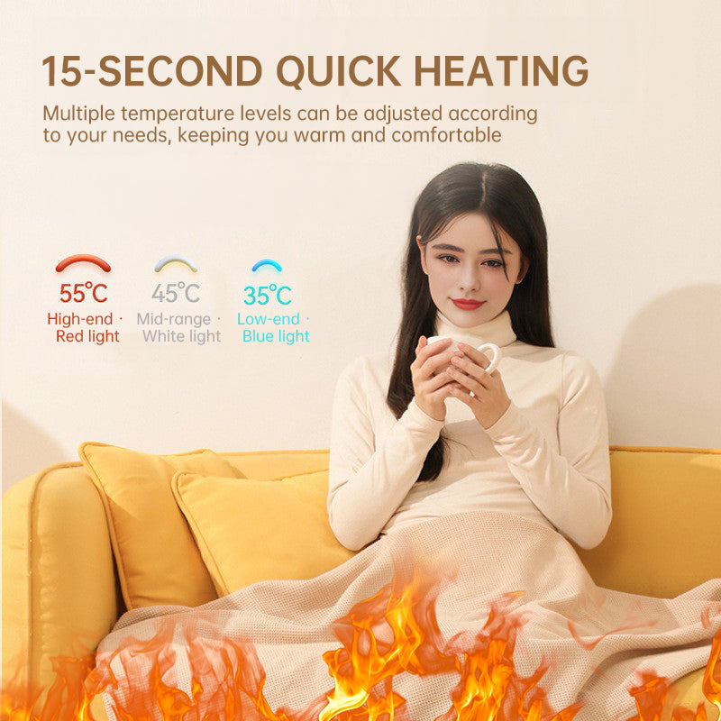 Versatile Women's Portable Heated Shawls: Combining Soft Zipper and USB Heating Technology for Cozy Warmth - Julia M LifeStyles