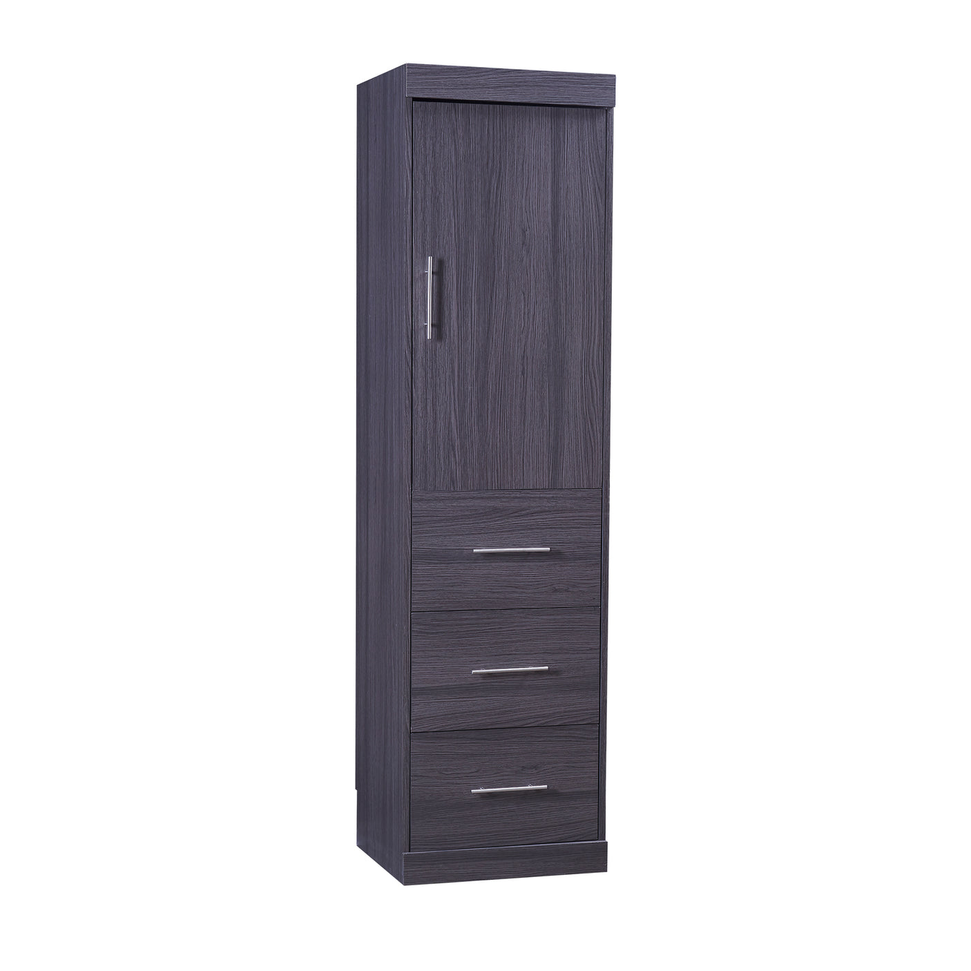 Full Size Murphy Bed with Wardrobe and Drawers, Storage Bed, can be Folded into a Cabinet, Gray - Julia M LifeStyles