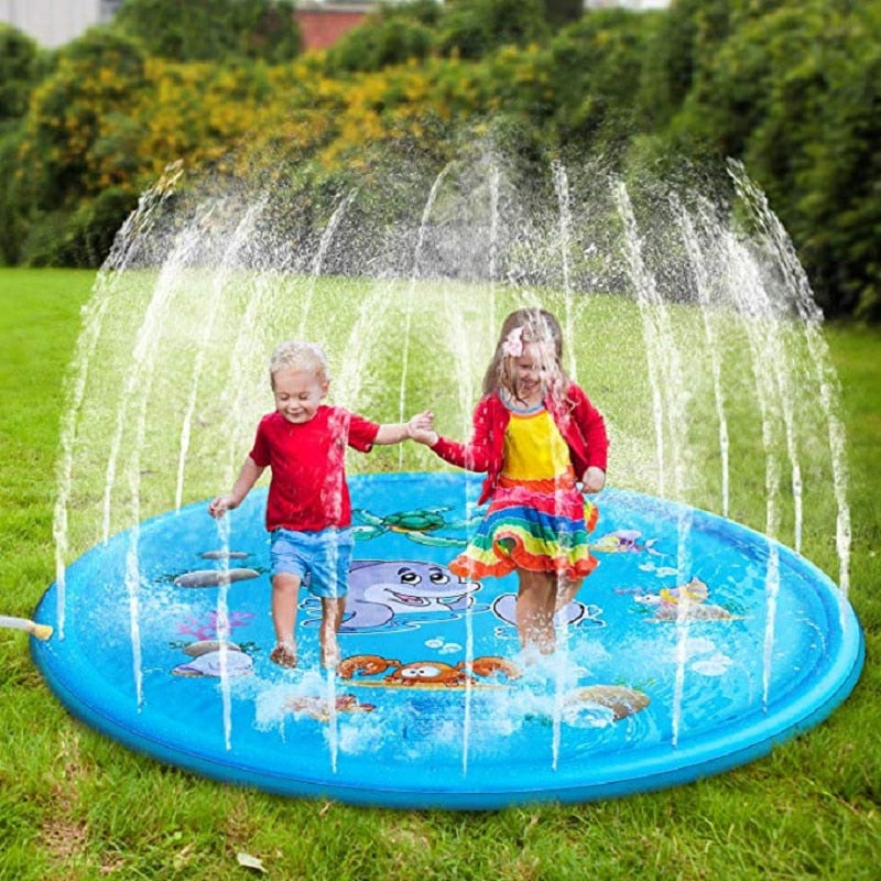 170 CM Summer Children's Baby Play Water Mat Games Beach Pad Lawn Inflatable Spray Water Cushion Toys Outdoor Tub Swiming Pool - Julia M LifeStyles