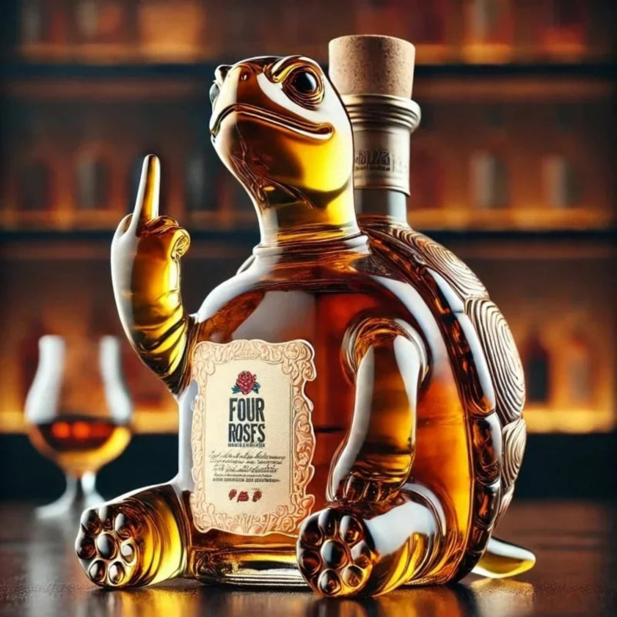 10Oz Funny Middle Finger Duck/Turtle/Dog Whisky Glass Decanter – Bar/Office/Home Decor. Julia M Home & Kitchen