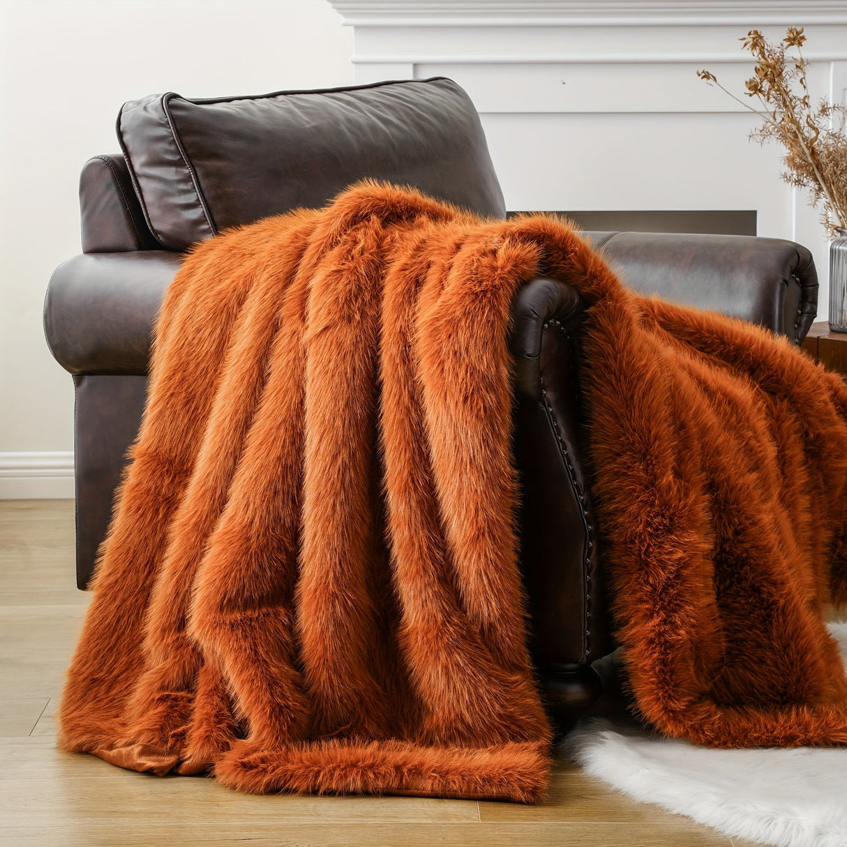 Luxury Black Faux Fur Throw Blanket for Couch, Chair, and Bed Julia M LifeStyles