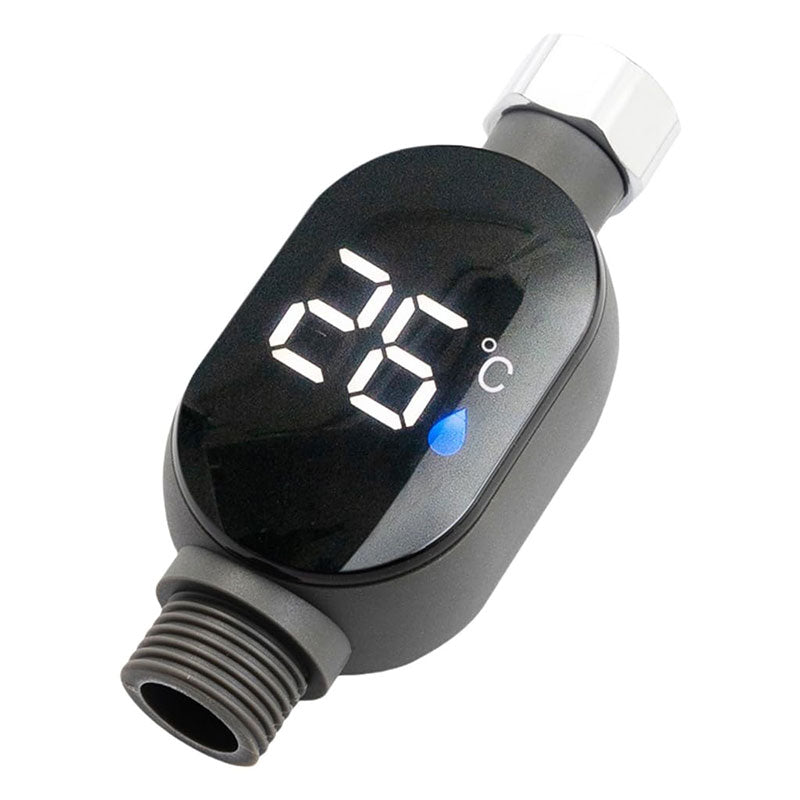 Black LED bathroom shower thermometer (0℃~99℃): accurate temp measurement, smart counter. Julia M Home & Kitchen