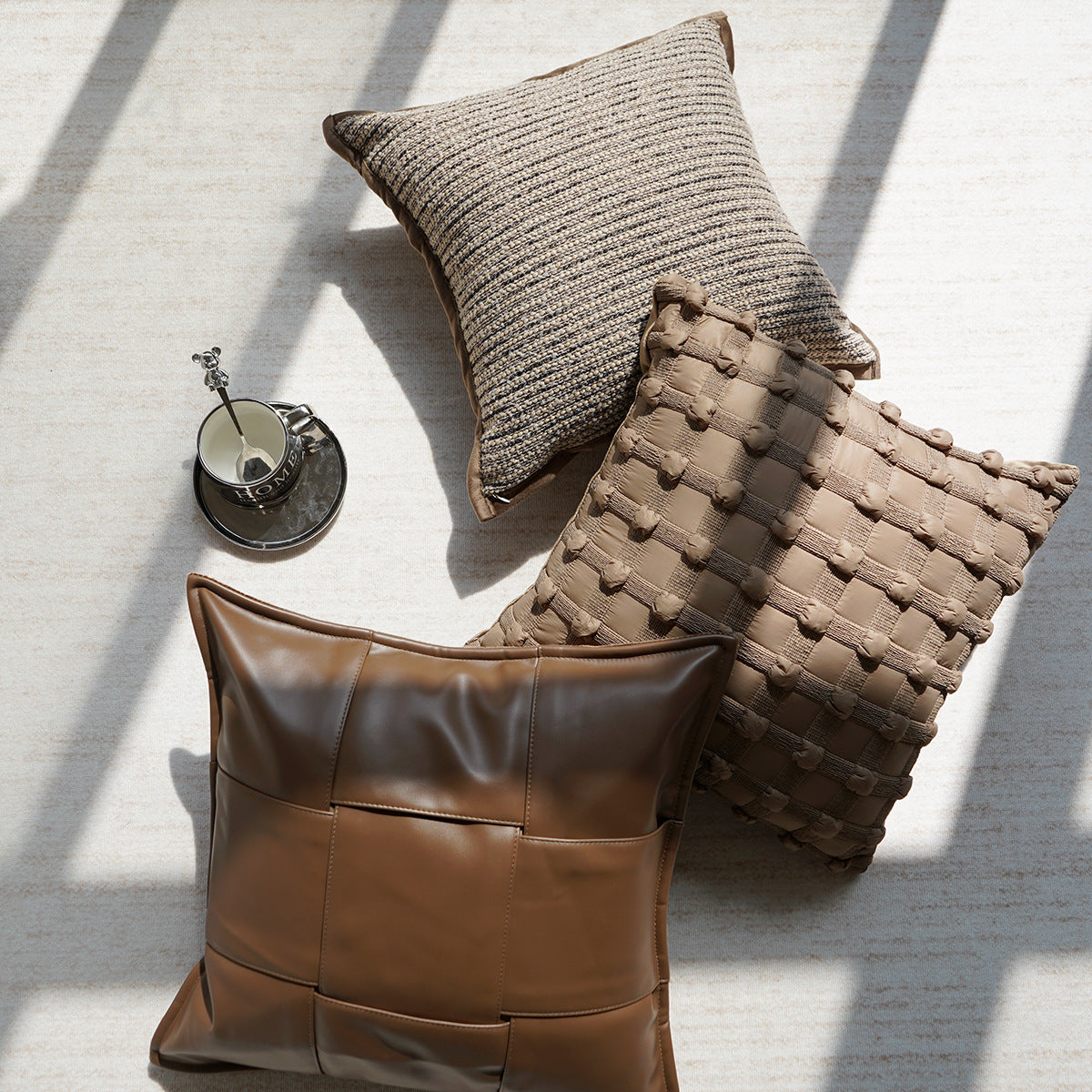 Maillard Brown Luxe Throw Pillow