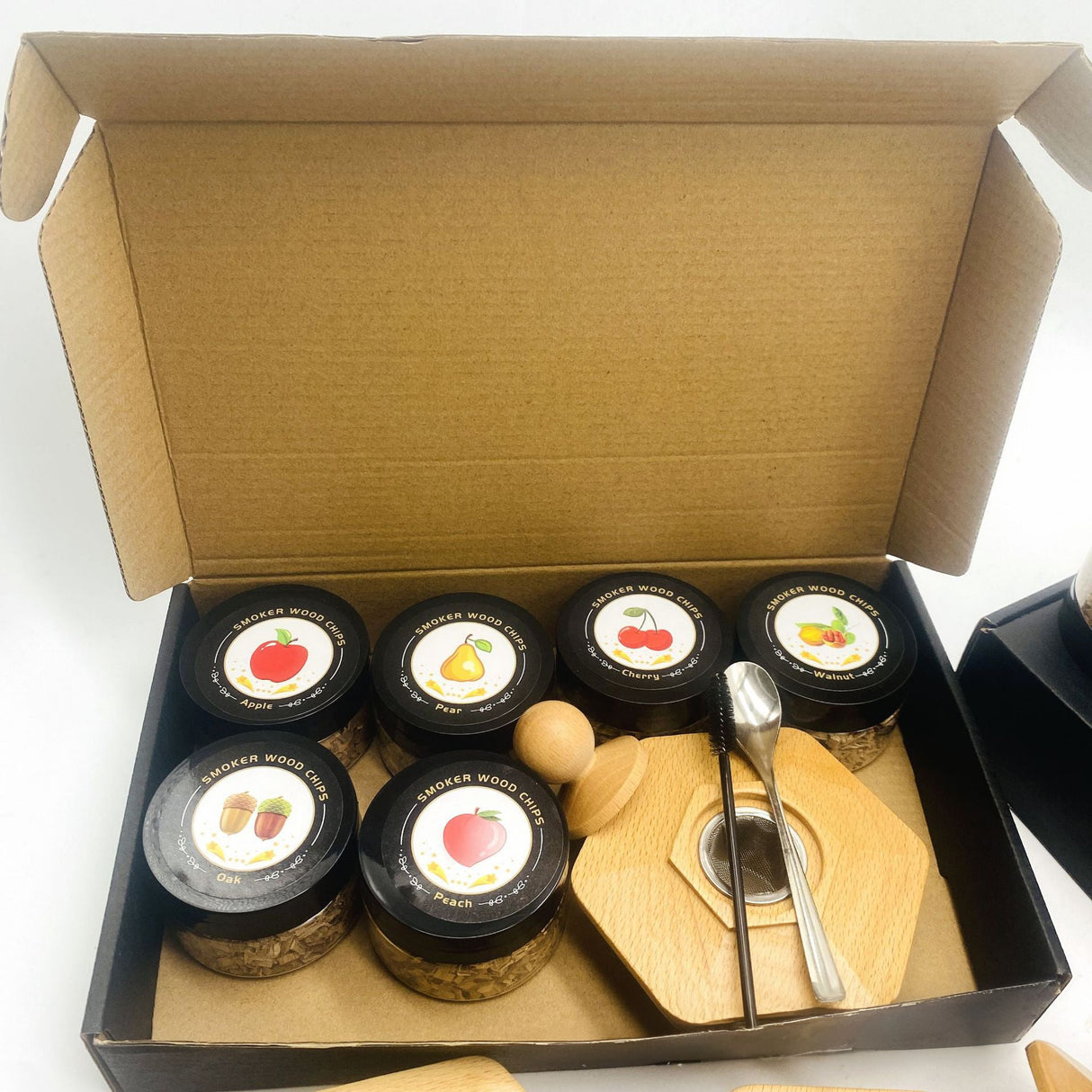 Solid wood wine barrel smoker bar whiskey seasoning tool smoked wine barrel set eprolo