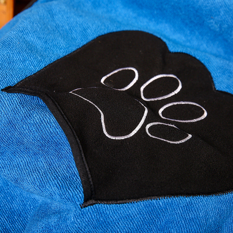 Luxurious Blue-Purple Pet Absorbent Cotton Towel – Soft, Stylish & Travel-Ready