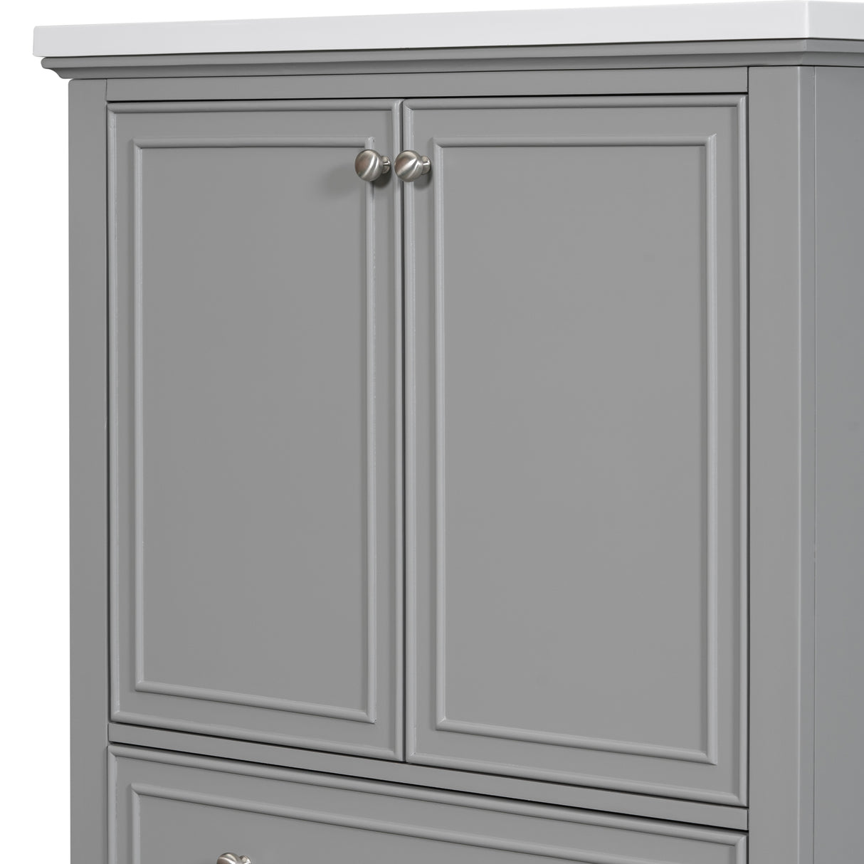 30 inch bathroom vanity no sink base only gray - Julia M LifeStyles