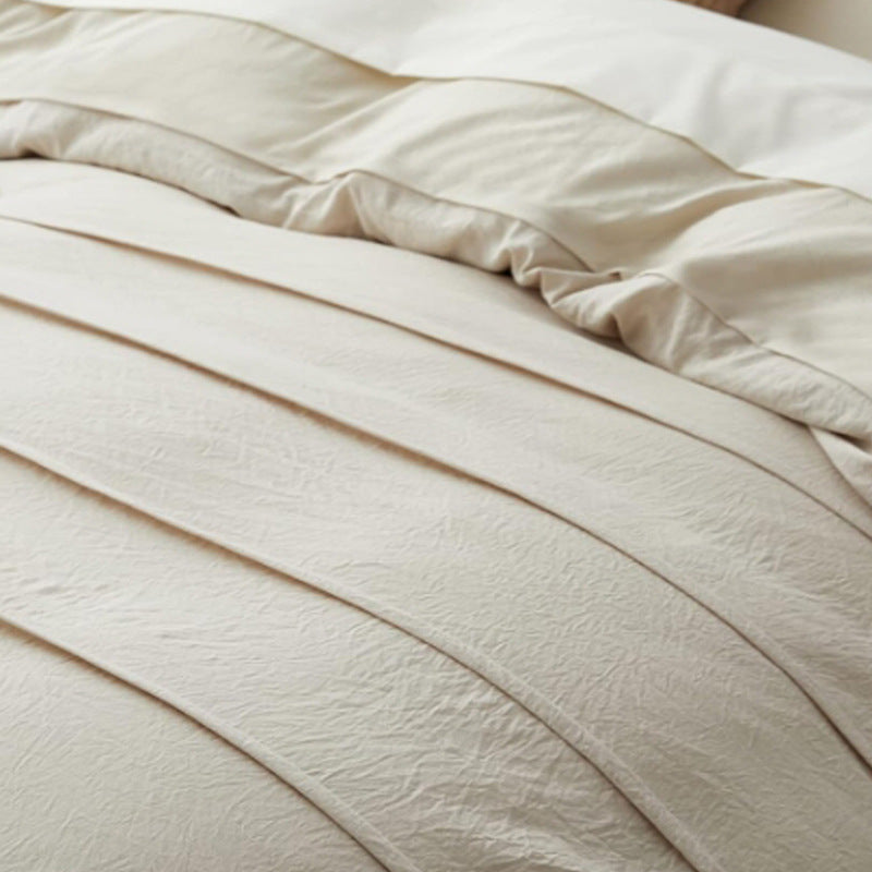 Light Beige Pleated Foreign Trade Quilt Three-piece Suit