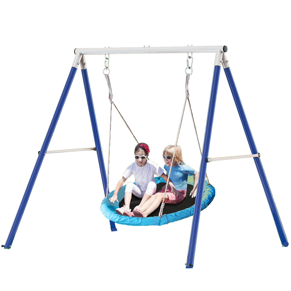 Metal Swing Stand With Saucer Outdoor Playground Metal Swing Set For Kids Outdoor Play Equipment eprolo