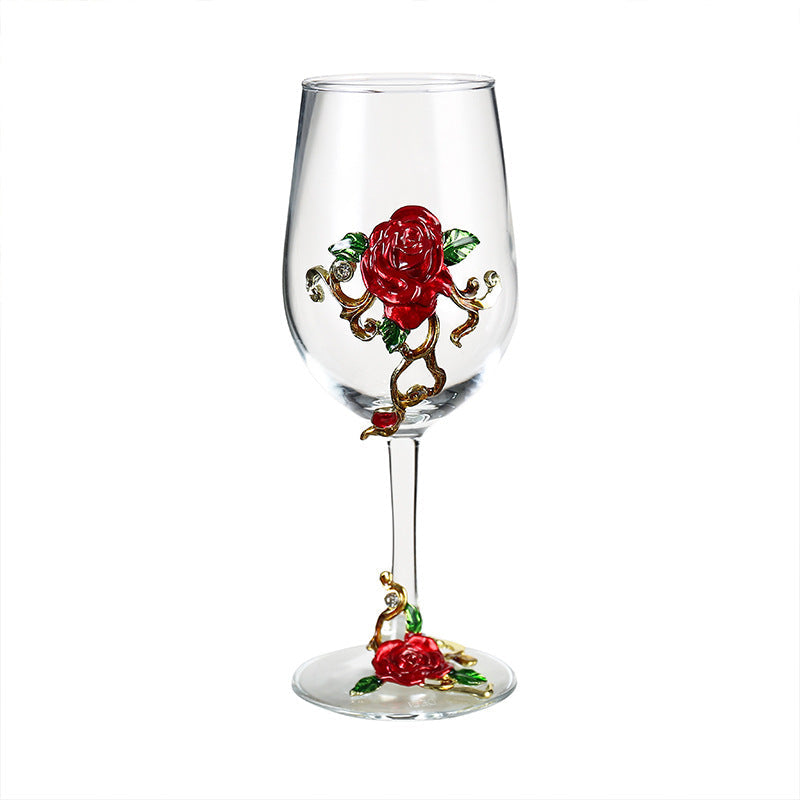 Household enamel crystal glass red wine glass goblet decanter Julia M Home & Kitchen