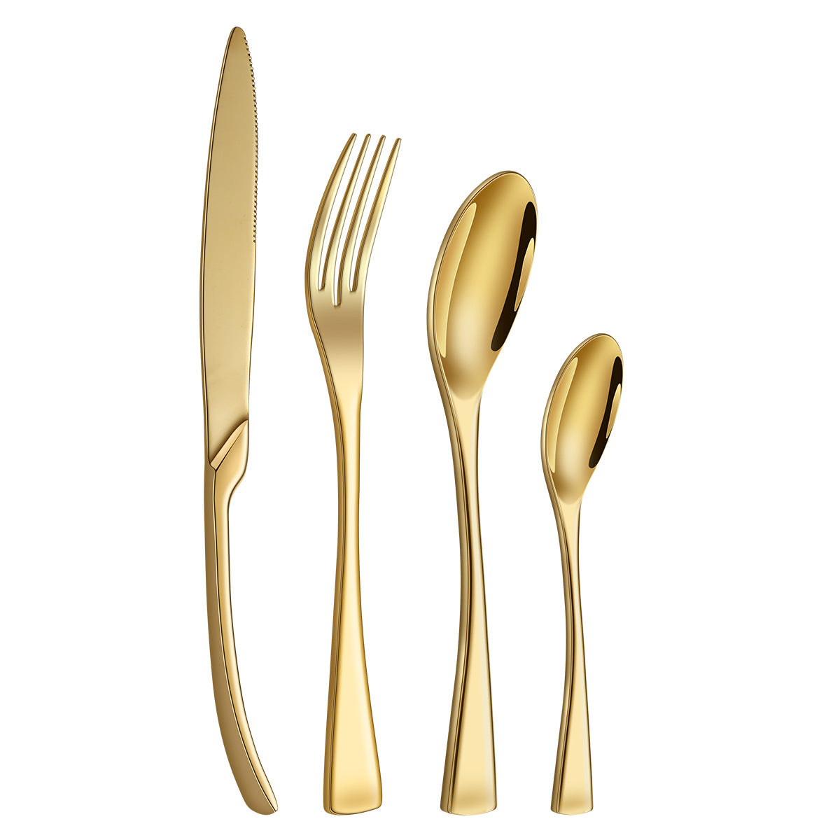 Luxury 24-Piece 304 Stainless Steel Cutlery Set - Dishwasher Safe Silverware Julia M Home & Kitchen